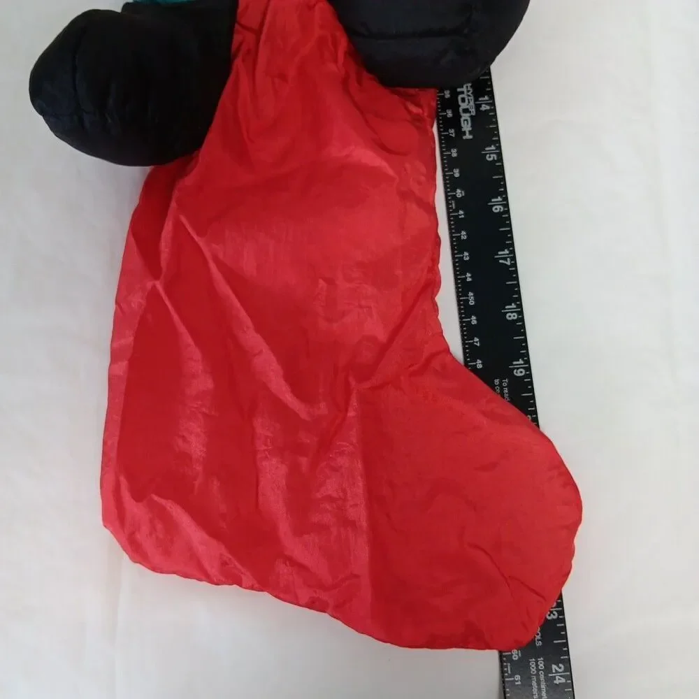 Fiesta 1989 Santa Claus Christmas Stocking Puffy Style Nylon Plush Stuffed 22in